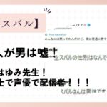 大空スバルの中の人が男は嘘！ゆみ先生は元保育士で声優で配信者！